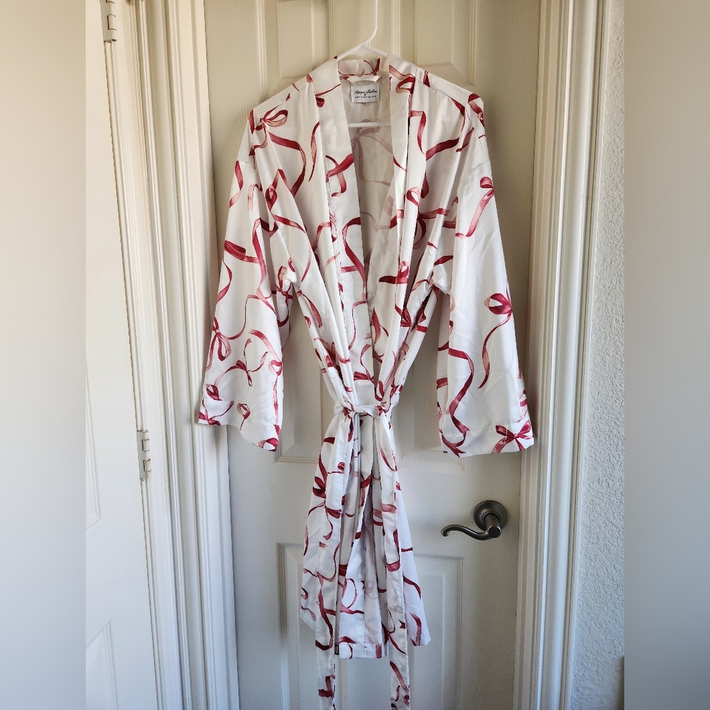Pottery‎ Barn Monique Lhuillier Aubree Bow Robe M/L